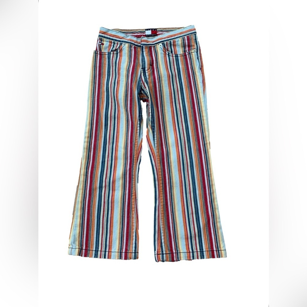 Tommy Hilfiger Size 7 Vintage Y2K Rainbow Stripe Jeans